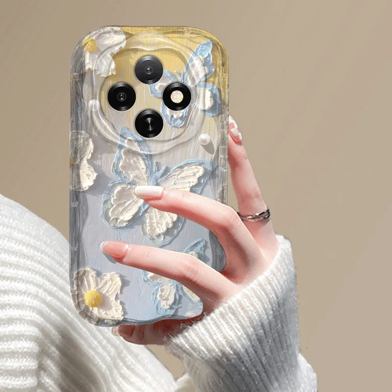 Shockproof Butterfly Pattern Flexible TPU Case - Protective Back Cover s