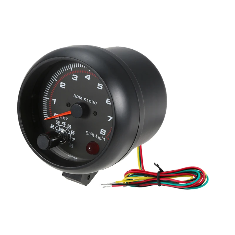3.75'' Automobile Refitted Instrument Light Tachometer 0-8000 Pointer Tachometer 92mm Gauge Measure the RPM of Engine Tachometer Gauge Engine Tachometer Tachometer Meter