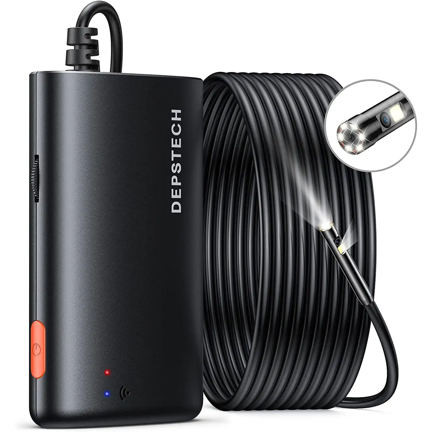 DEPSTECH WF070DL Endoscope Camera 5mm Dual Lens 1080P WiFi Endoscopic for Car IP67 Waterproof Snake Camera for iPhone & Android depstech wf070 3 9mm 1080p hd endoscope camera wifi endoscopic for cars ip67 waterproof snake camera for iphone