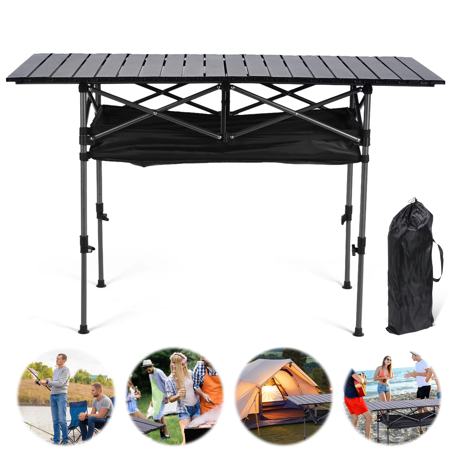 Aluminum Folding Table for Outdoor Picnic Camping BBQ