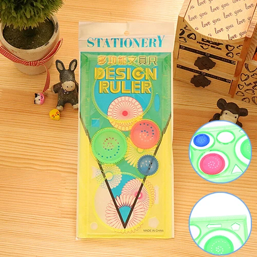 

Hot Sale 22 Pcs/set Spirograph Drawing Toys Set Interlocking Gears Wheels Painting Ruler Creative Drawing Educational Toy