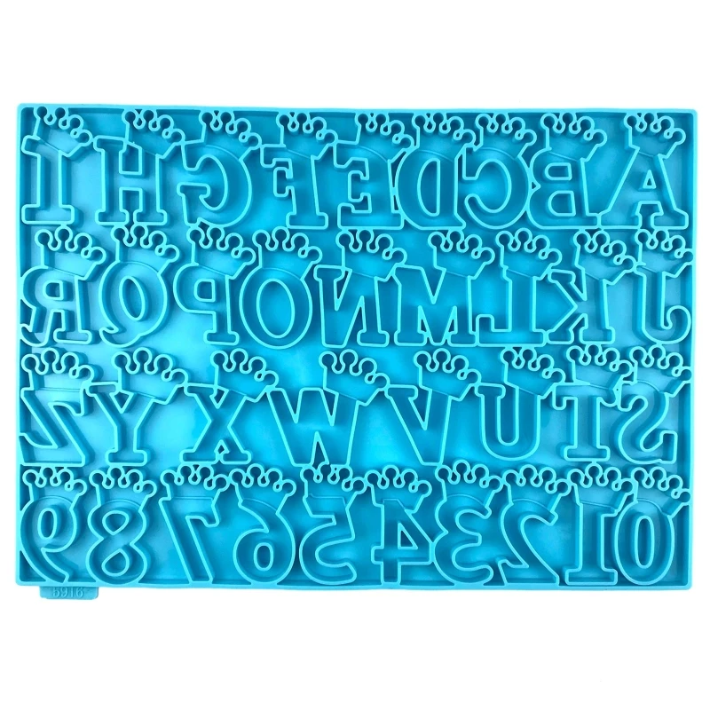 

Crown Letters Keychain UV Epoxy Resin Mold Number Alphabet Crystal Silicone Mold