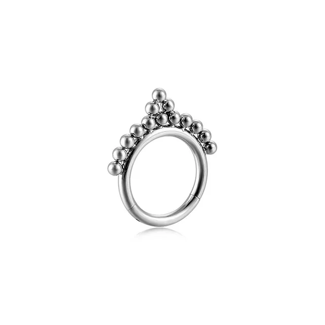 New Nose Piercing Ring Nase Cuff Septum Piercing Ring Titanium Steel Nariz Piercing Ear Cartilage Tragus Goth Piercing Nez Opal style8
