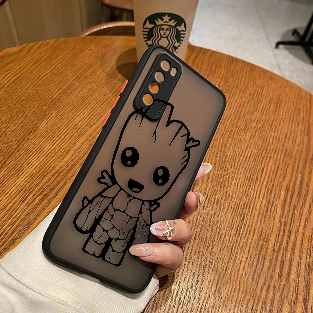 thumbnail image 1 of Matte Case for Huawei NOVA Y70 10 9 8SE 8 7SE 7I 7 6 5I 5 3I 4G 5G Hard PC Case Funda Coque Capa Shell Cover Marvel Comics Groot, 1 of 5