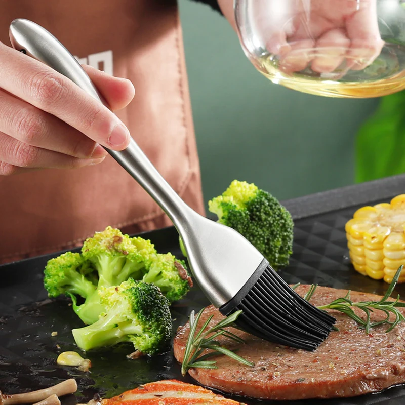 Silicone Kitchen Oil Brush BBQ Grill Basting Brush Barbecue Cooking Silicone Pastry for Baking Grill BBQ Accessories