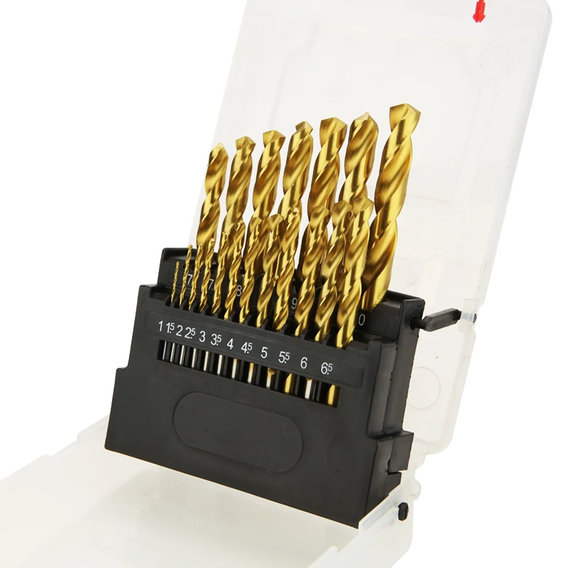 Carbide drill bits ABAOTE titanium twist drill HSS high speed steel drill set power tools 1.5-6.5MM 1.0-13mm twist for metal bit set