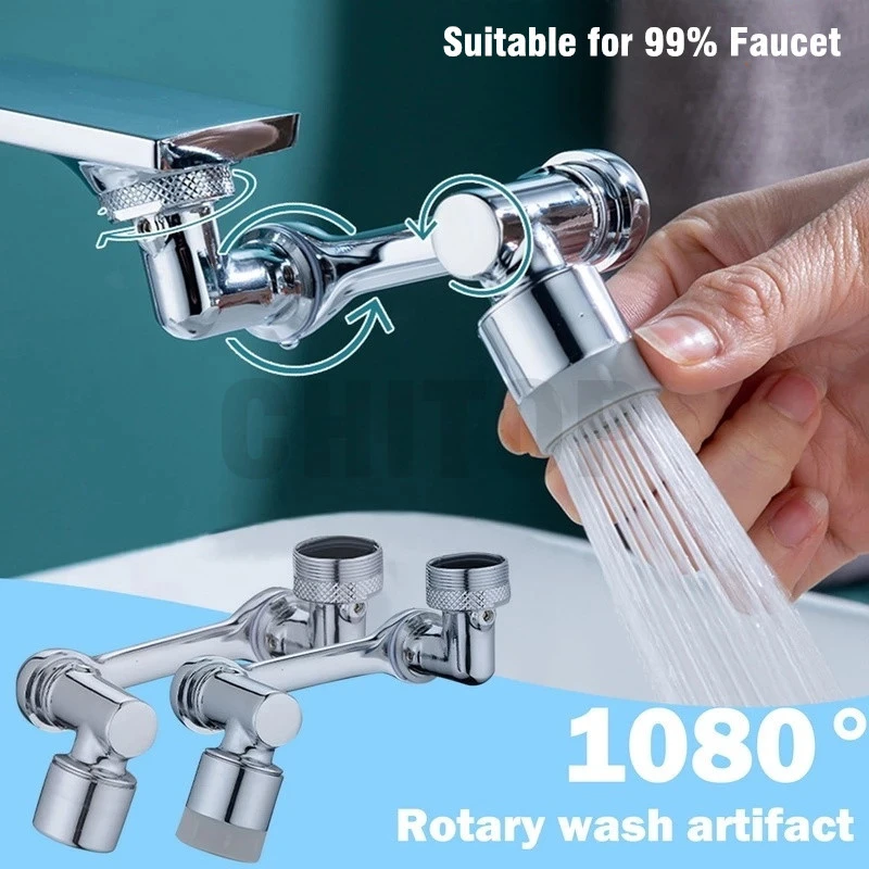 1080 Degree Universal Tap Aerator Splashproof Swivel Water Saving