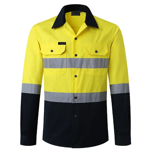 ProGuard Hi-Vis Reflective Long Sleeve Work Polo