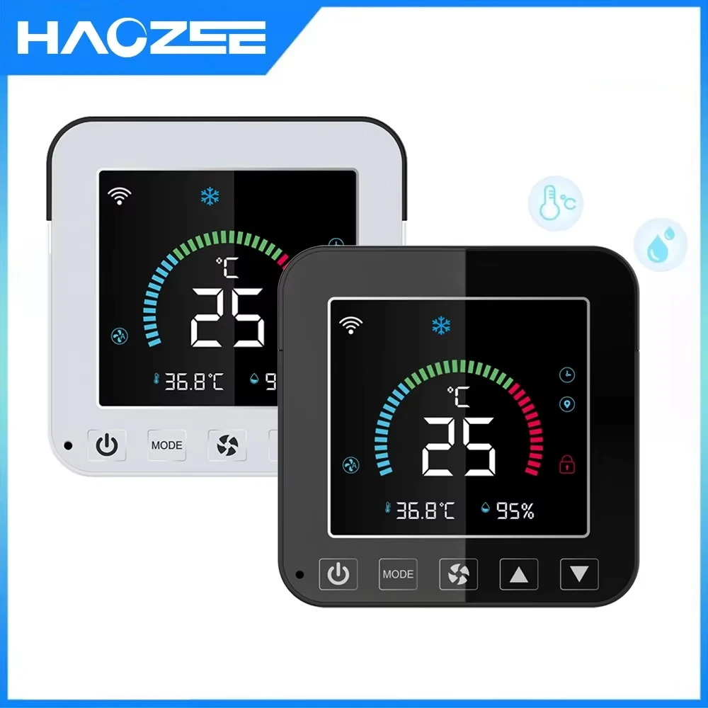 Tuya Smart Thermostat Universal AC Remote Control For Air Conditioner With LCD Color Backlight Sceen And Temperature Humidity