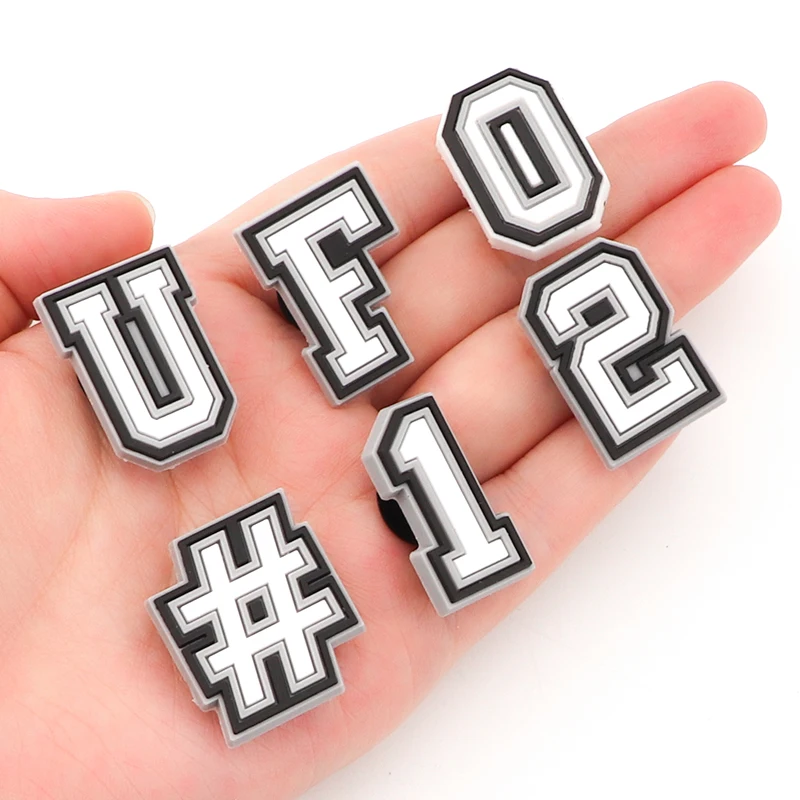 Shoe Charms for Clog Sandals Letter Number Alphabet Characters DIY Pins for Boy Girl Men Women