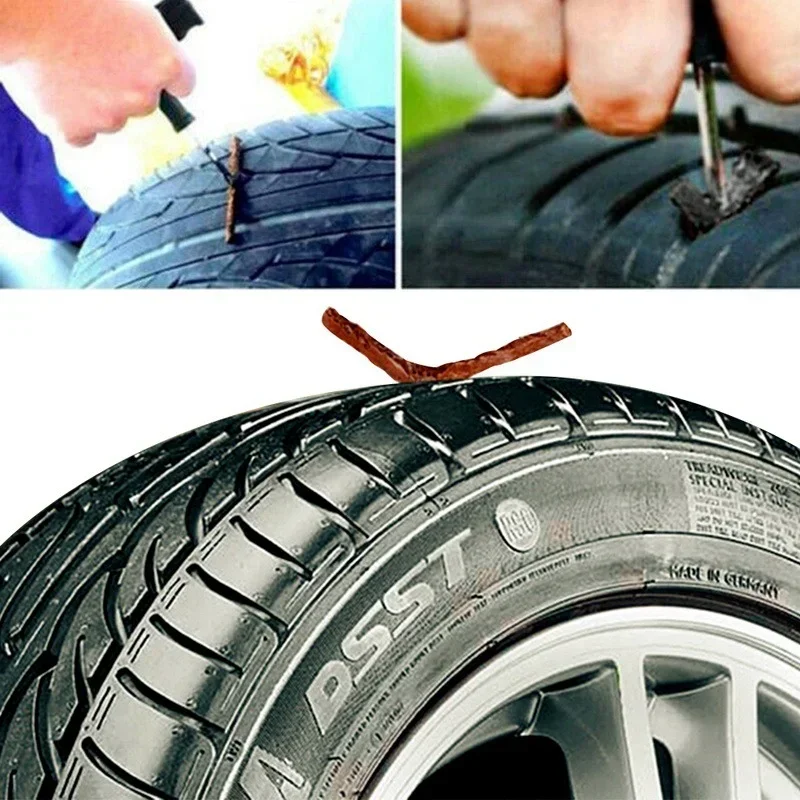 Tubeless Tire Repair Strips Stiring Glue for Tyre Puncture Emergency Repair Rubber Strips Car Moto Bike Vacuum Tire Repair Tools 2