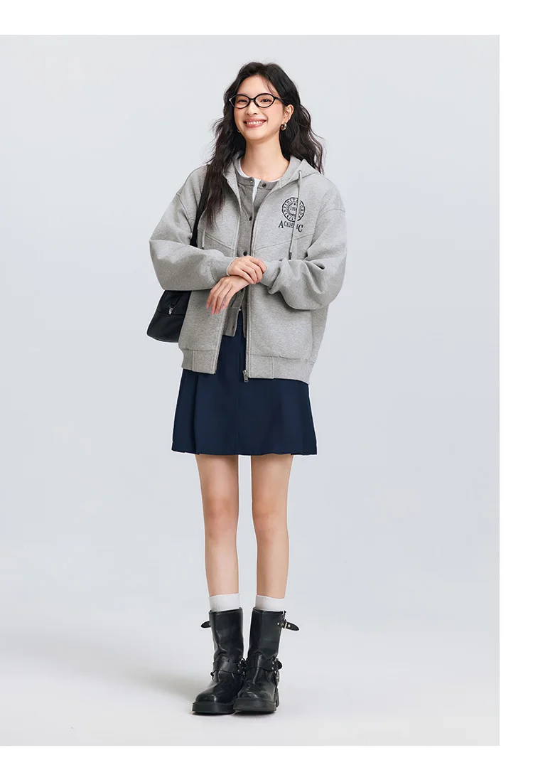 Women Hooded Jacket – Lightweight Spring Casual Coat With Loose Drop Shoulder