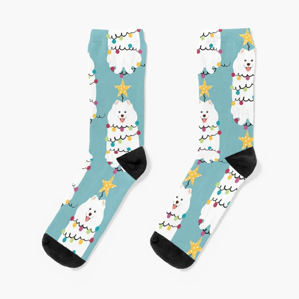 

Samoyed Christmas Tree Socks