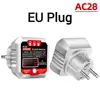 AC28 Digital Display Socket Tester UK US EU Plug Polarity Phase Pheck Detector Voltage Tester for Electrician Tool 3