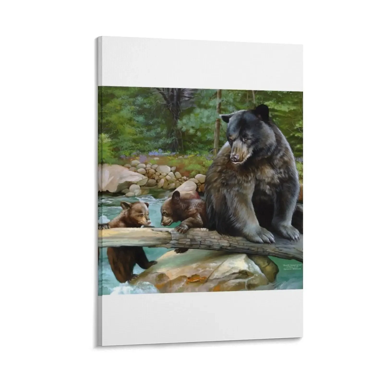 

Bearly Hangin' On Canvas Painting aesthetic room decoration modern home decoration