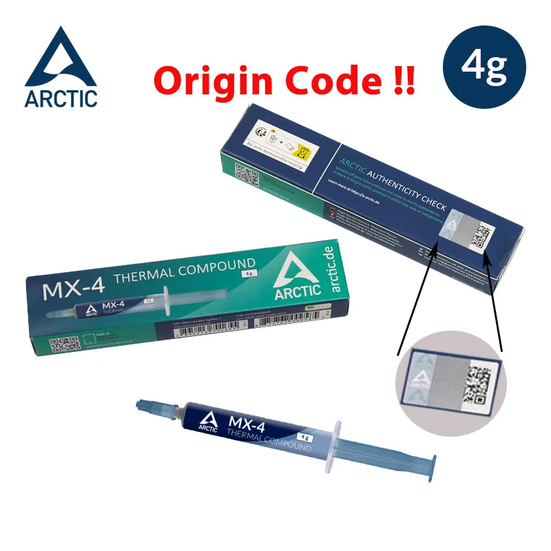 Thermal Paste Origin Arctic MX4 8.5w 4g Thermal Conductive Silicone Grease For GPU CPU Chips
