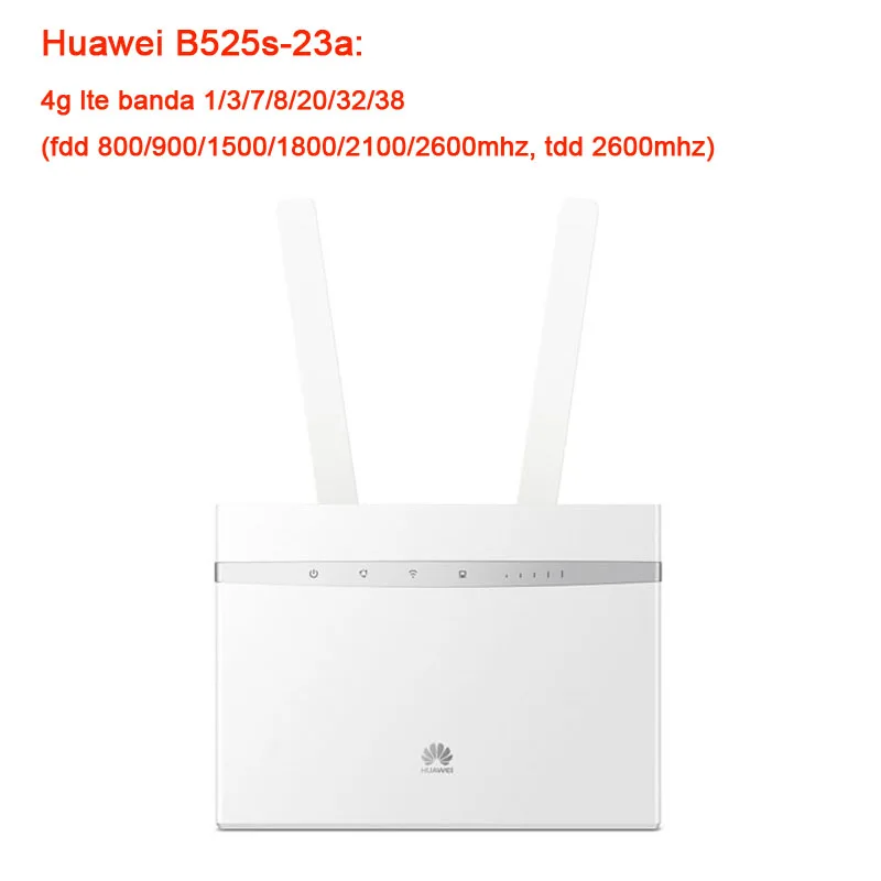 Unlocked Huawei B525s-23a 4G LTE Advanced CAT6 Wireless AC LAN Wifi Router free antenna