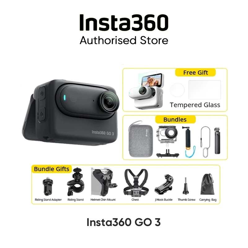 □新品未開封□ インスタサンロクマル Insta360 聞きほれる GO 3 (64GB)