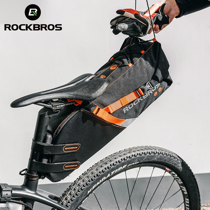 Borsa Sottosella ROCKBROS Impermeabile 10L - Per MTB E Ciclismo, Con Strisce Riflettenti - Foto 4