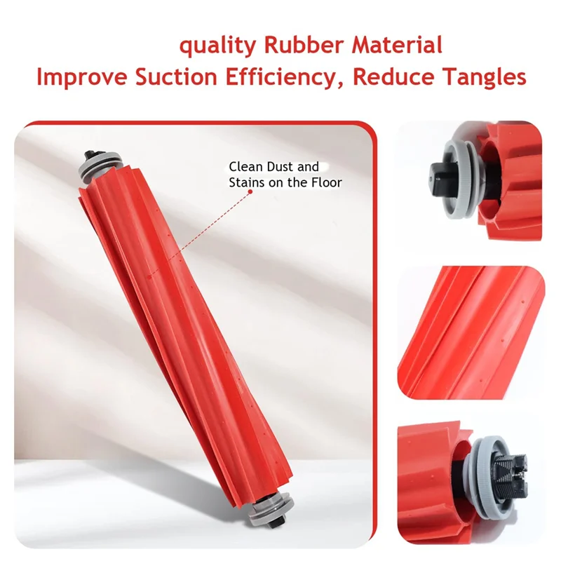 B89B-Replacement Part For Roborock QV 35A / QV 35S / QR 798 / QR 598 Robot Vacuum Cleaner Accessories, Main Brush, Mop Cloth