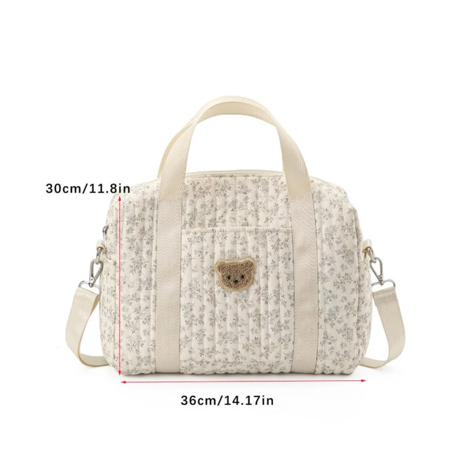Bolso maternal para bebé bandolera con estampado de osito_voghion.com