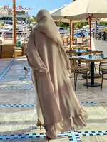 Fashion Chiffon Abaya Kimono Dubai Muslim Cardigan 3