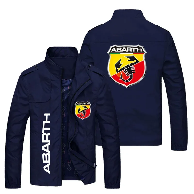 

New Spring Autumn Men’s Women Casual Abarth Car Logo Windbreaker Print Zipper Slim Hip-Hop Bomber Jacket Male Coats