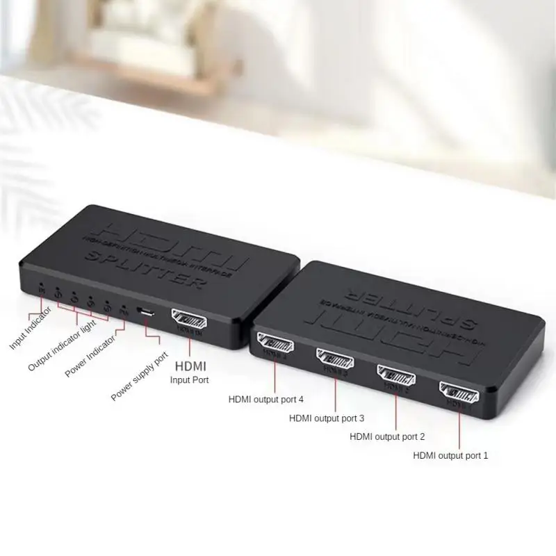 Фото HDMI-совместимый сплиттер 1 в 2 Выход 1080p 4K 1x2 сплиттер 3D сплиттер усилитель сигнала мощности 4K Φ PS3 №1