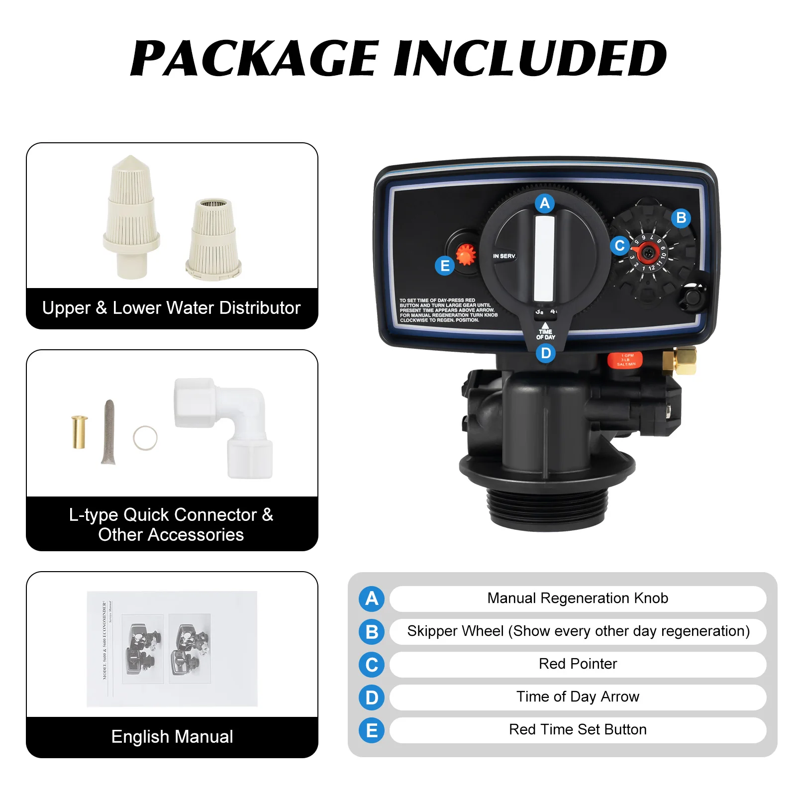 Automatic Water Softener Control Valve with Timer