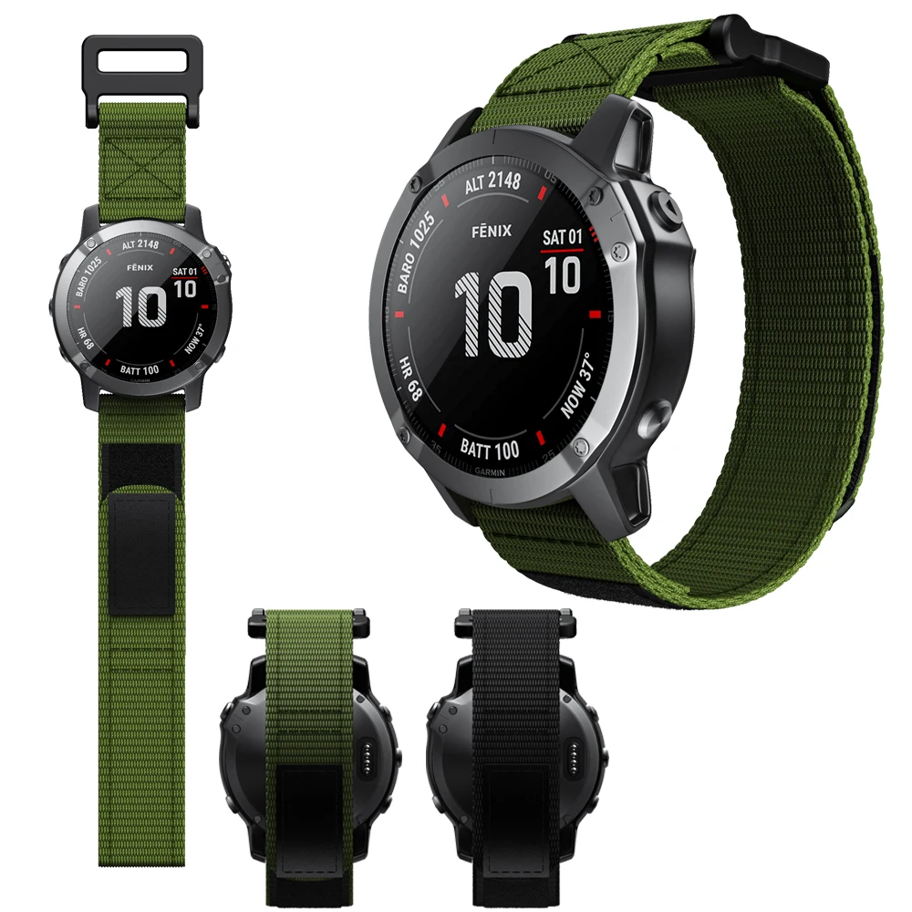 

Ремешок нейлоновый для наручных часов Garmin Fenix 7 7X 6 6X 5 5XPlus Enduro2 Quick Fit 22 26 мм