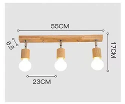 Elegant Wooden Rotating LED Ceiling Spotlight (Without Bulb)