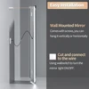 XXL Bathroom Mirror Smart LED Vanity Mirror Wall Mounted with Bluetooth, Digital Display, Back Front Lit,Anti Fog for Hotel Hall 6