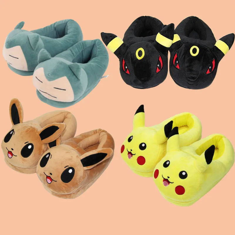 Pokemon Pikachu Snorlax peluche Eevee niños cosas zapatillas dibujos Anime juguetes coleccionables acción monstruo de | - AliExpress