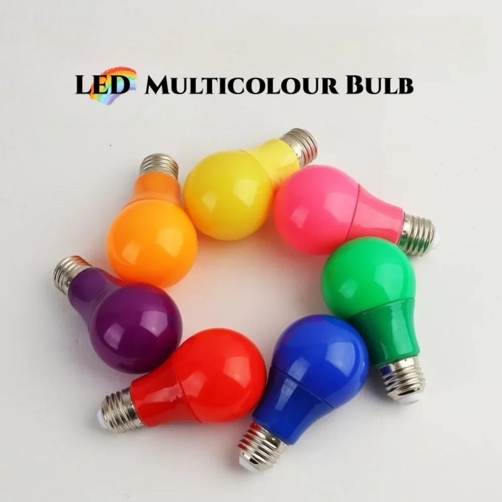 

Multiclour Led Bulb Lamp E27 Colorful Light Flashlight Globe Bulbs Home Decor Lamp Festive Light