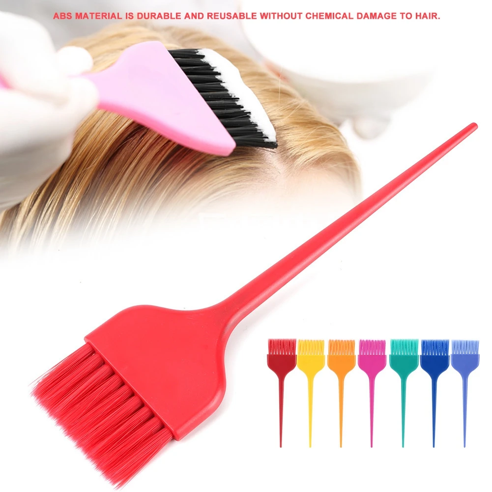7Pcs Colorful Hair Dyeing Brush Set Hairdressing Salon Barber Hair Coloring Tool Kit Professional Hairdressing Tool Accessories