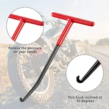 

Universal Motorbike Exhaust Pipe Springs Hook T-Handle Exhaust Pipe Spring Hand-held Puller Motor Repair Tool Accessories