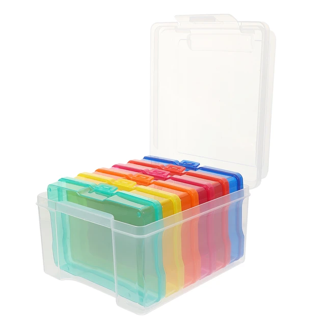 Photo Storage Box 4x6 Crafts Seeds Stickers Cards Case Container Colorful -  AliExpress