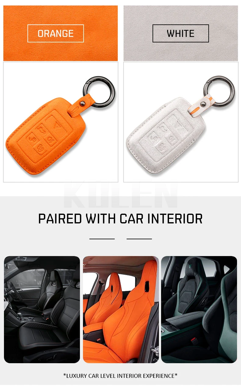 Leder Auto Fernbedienung Schlüssel Fall Abdeckung Shell Für Land Rover Range Rover Evoque Discovery Sport Velar Jaguar XE E-PACE XF Zubehör – Detail 3