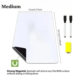 Magnetic Erasable Writing Board for Office & Teaching with Blackboard and Whiteboard Features (A4)