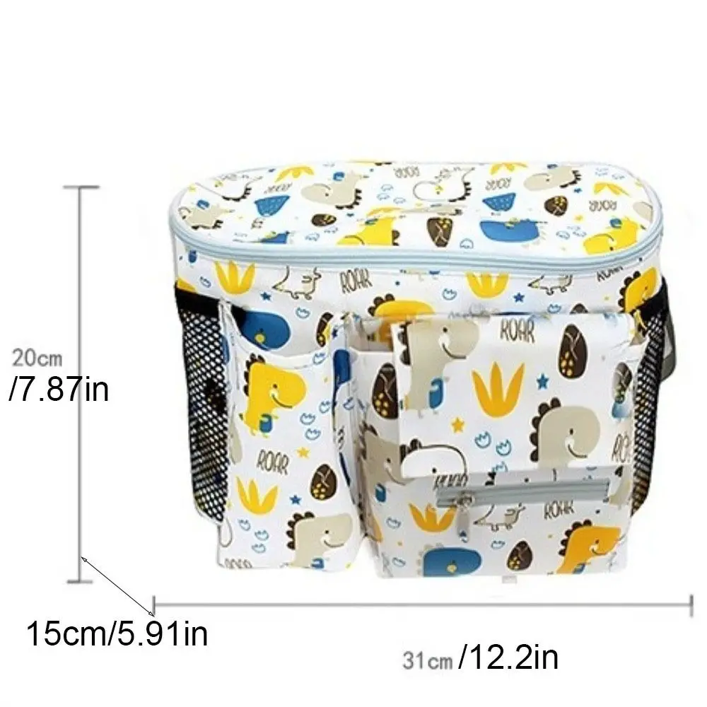 Oxford cloth Baby Stroller Bag Printed Large Capacity Cartoon Stroller Organizer Stroller Accessories Multi-functional