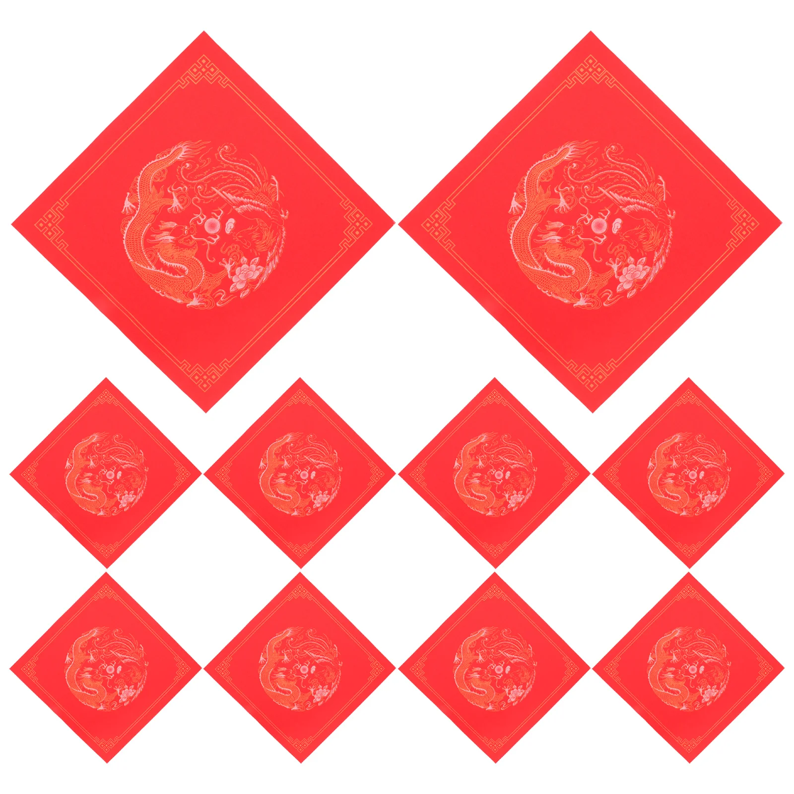 

20 Sheets Red Xuan Paper Lunar New Year Door Sign Red Chinese Calligraphy Paper