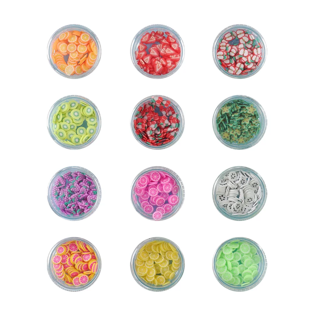 

Clay Slices Boxes Fruit Polymer Mini Clay Stickers Ceramic Crafts Charm Nail Resin Supplies Cellphone Lip Gloss Jewelry