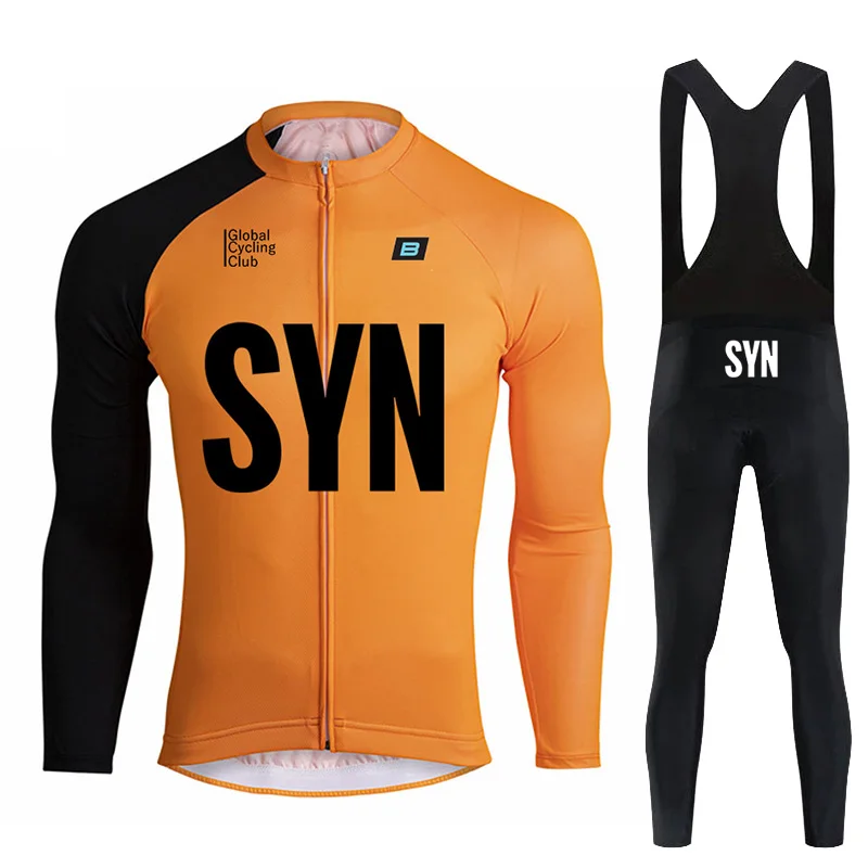 SYN BIEHLER-Long Sleeve Cycling Jersey Set, Road Bike Uniform, Bicycle Clothing, MTB Clothing, Autumn