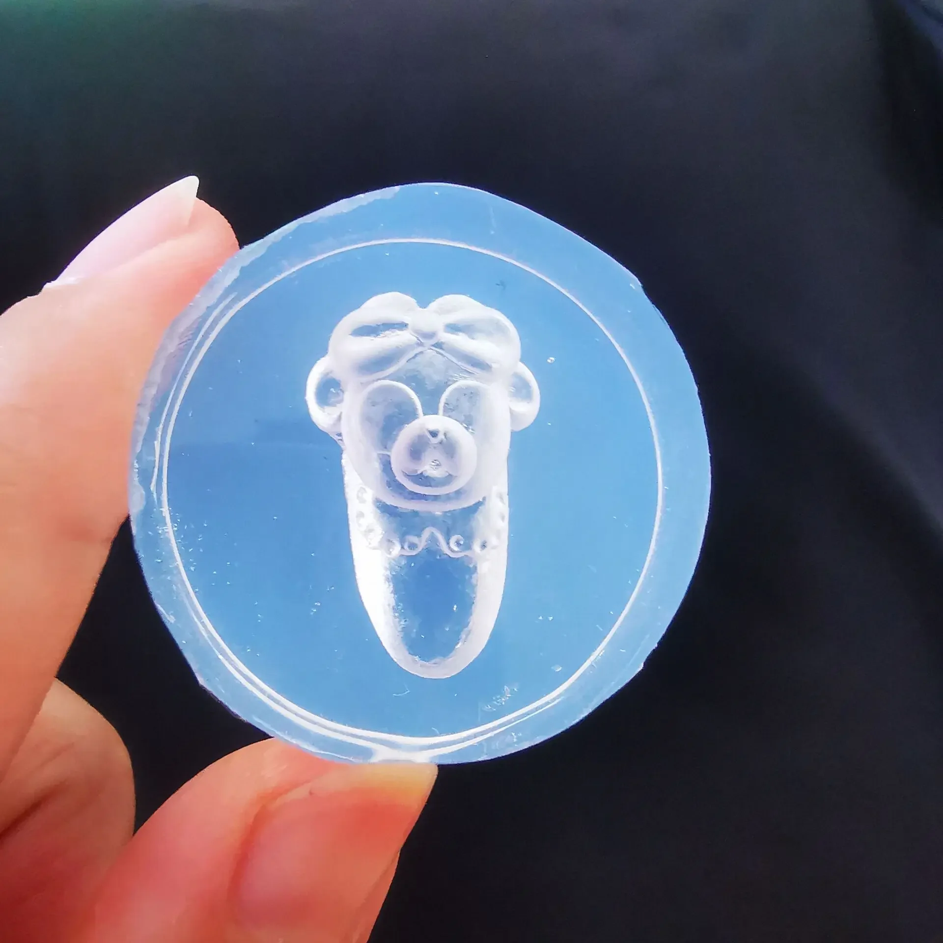 1pc Bowknot  Girl 3D Acrylic Mold  Cartoon  Nail Art Decorations   Design Silicone Decorated   Nail Art Templates Nails  Mold 4