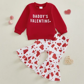 Toddler Girl Valentine’s Sweatshirt Set 1