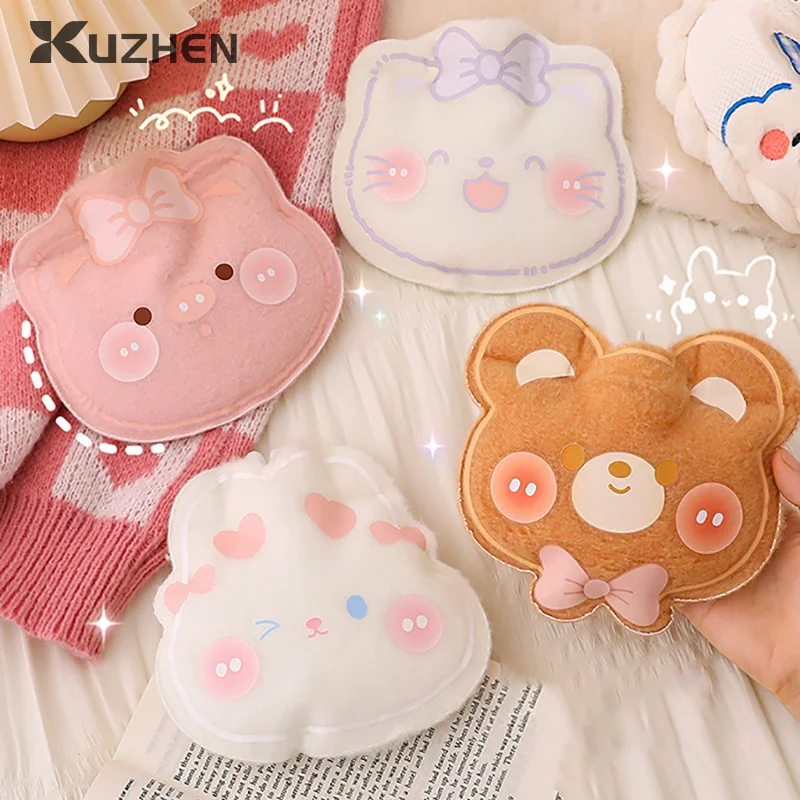 Simpatica Borsa Dell'Acqua Calda Bottiglia Di Acqua Calda Riempimento Dell'Acqua Teddy Velvet Scaldamani Portatile Per Studenti Mini Scaldamani Invern