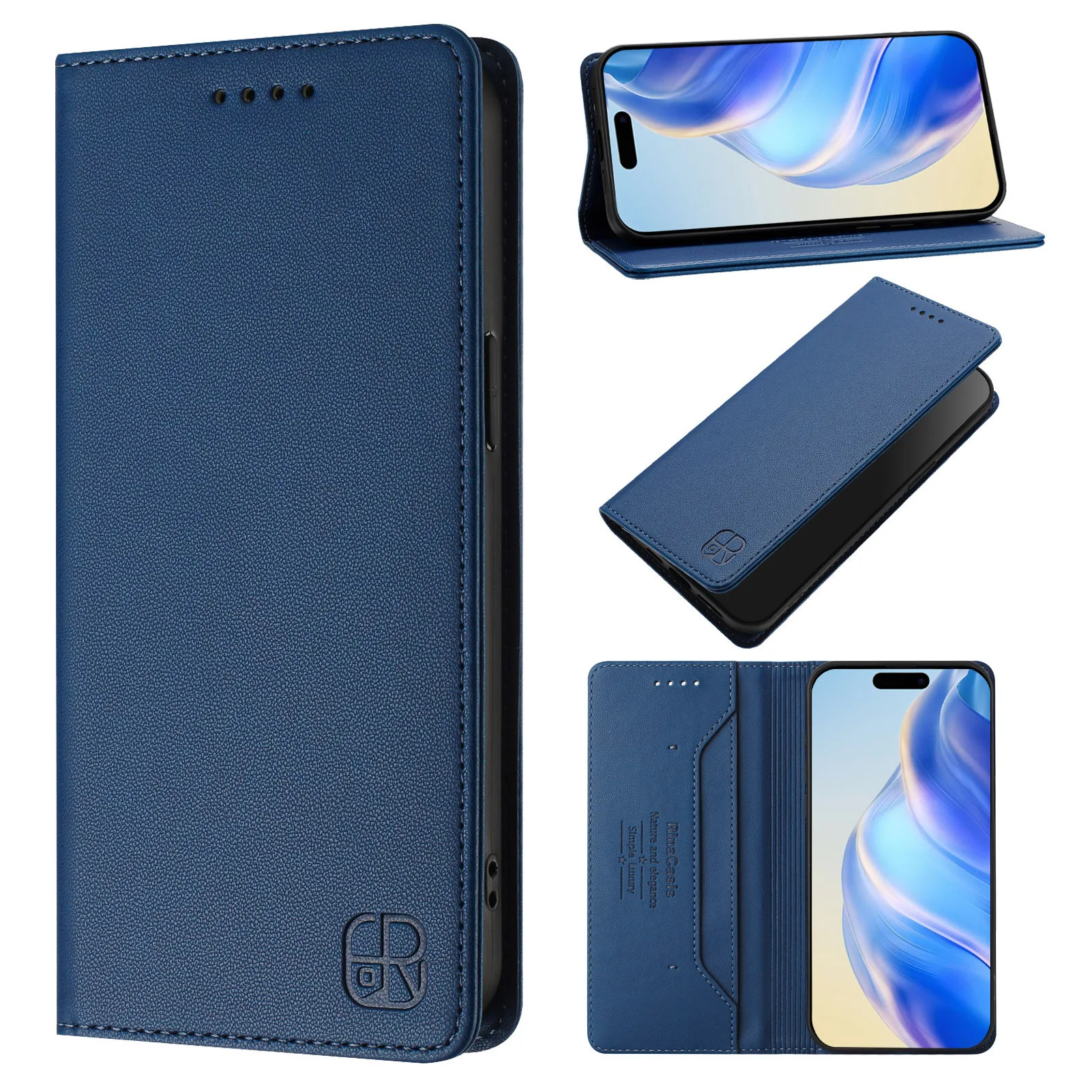 Magnetic Leather Flip Stand Wallet Case - Premium Phone Back Cover