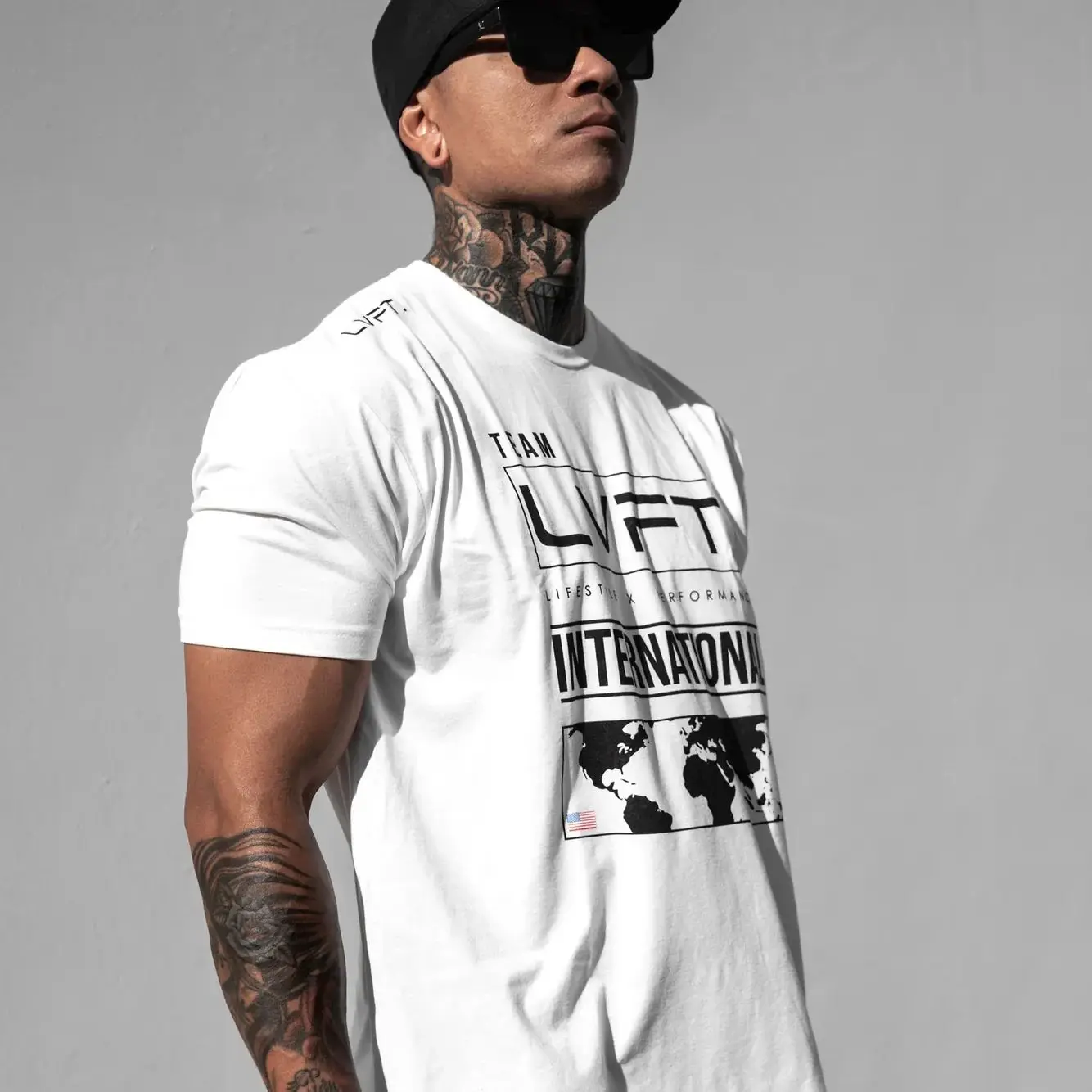 T-shirt sportive da uomo in cotone a maniche corte Palestra Fitness Bodybuilding Allenamento Abbigliamento muscolare T-shirt casual traspiranti estive - immagine 3