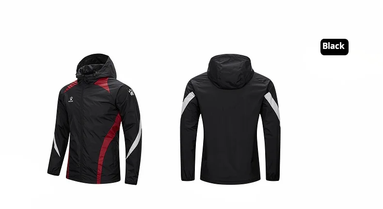 Kelme Sport Wind breaker Herren wasserdichte Kapuze gewebte Jacke Outdoor Running wind dichte wasserdichte Jacke – Detail 5