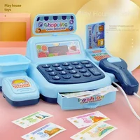 Cash Register Toy Simulation Supermarket Cash Register Toys Set With Lighting Sound Effects Calculation Checkout Early Education 2